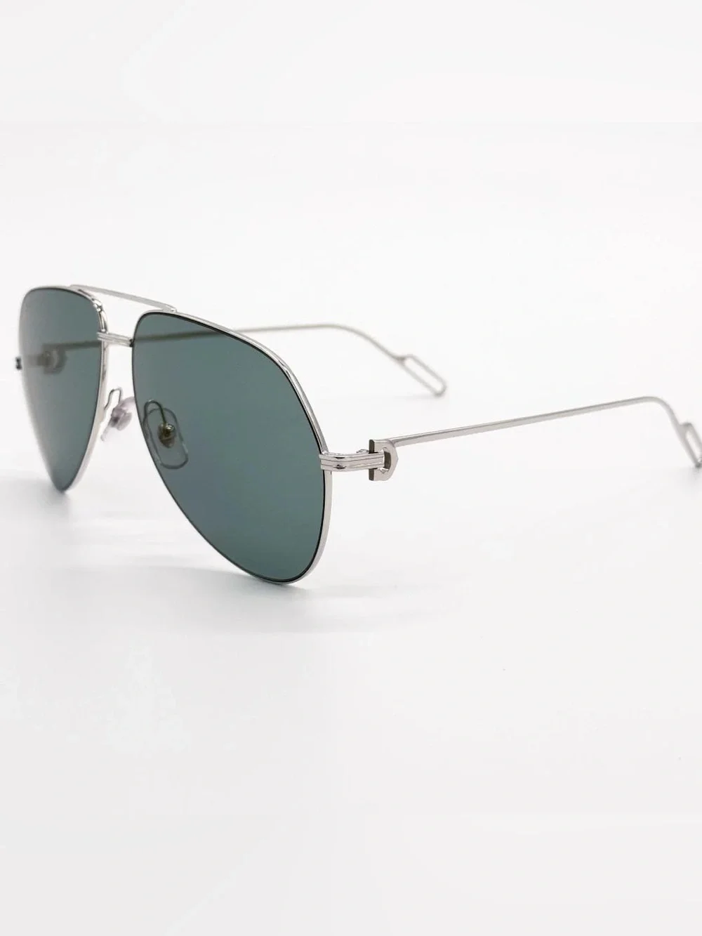 🔥🔥100%Authentic Cartier Sunglasses Unisex Silver Green Aviator/Cartier full set🔥